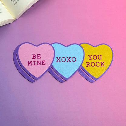 Valentine's Day Sweet Heart Bookmarks - Set of 3