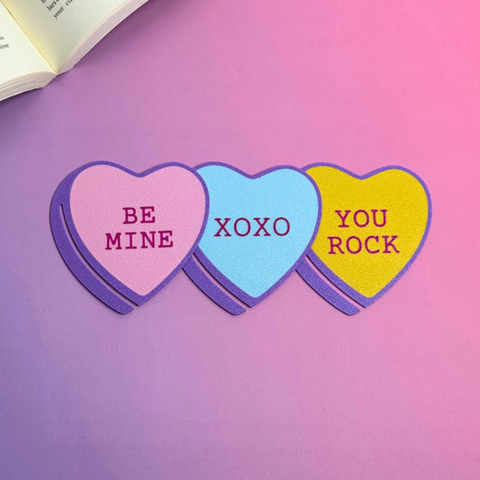 Valentine's Day Sweet Heart Bookmarks - Set of 3