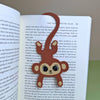 Fun Monkey Hanging from Tail Bookmark - Animal Gift for Readers