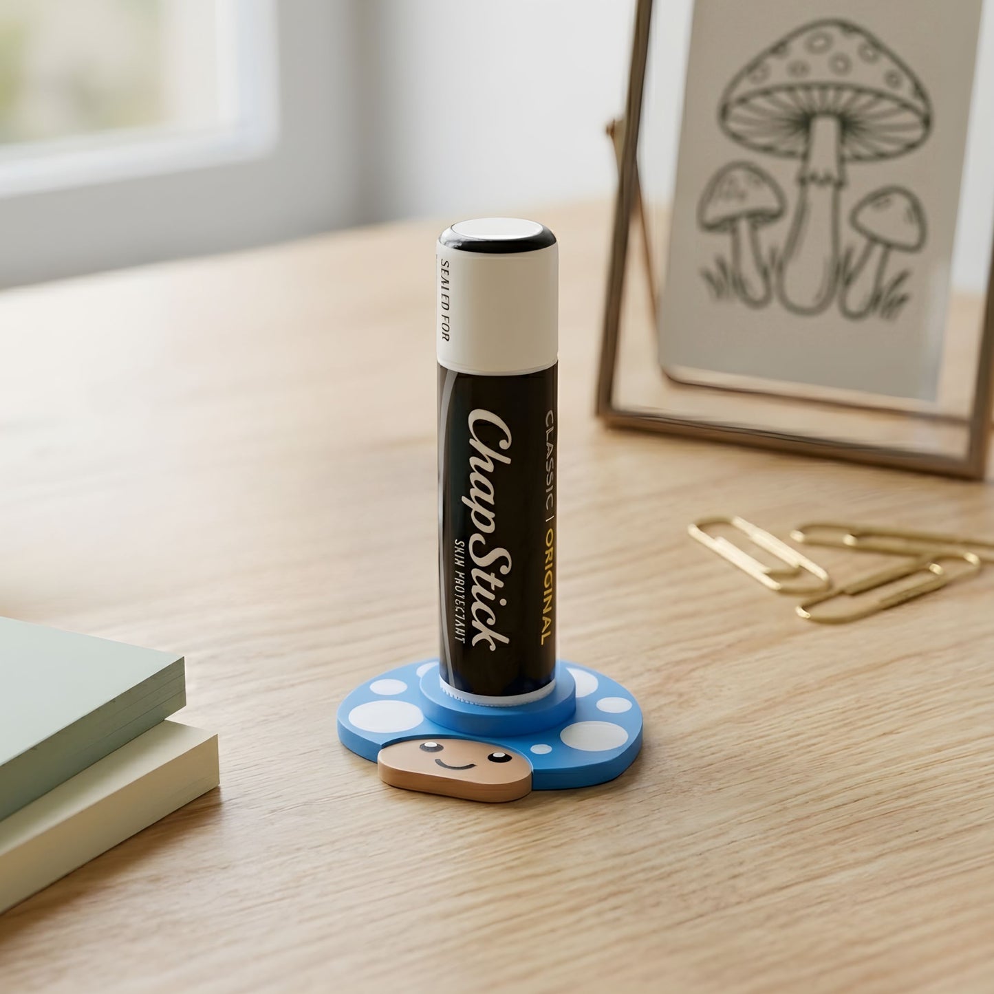 Mushroom Lip Balm Stand | Lip Care Desk Gift