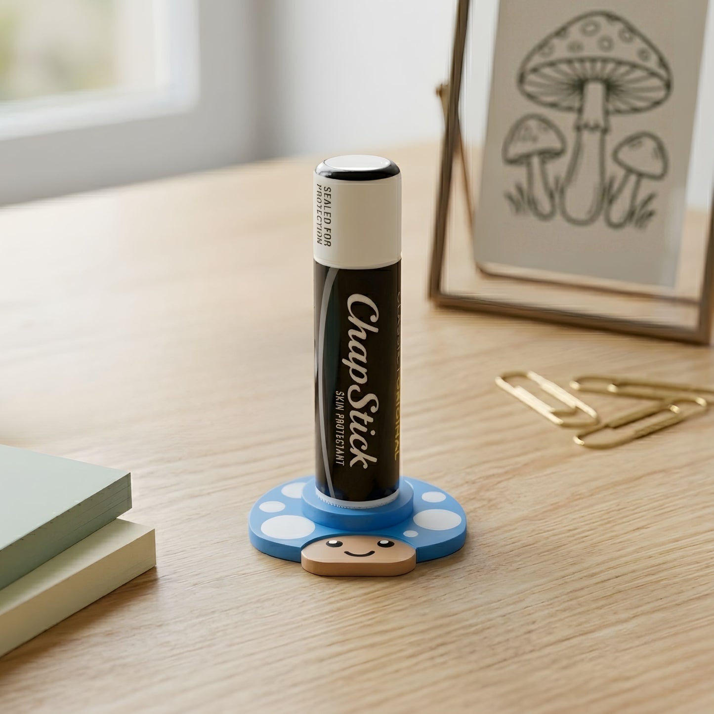 Mushroom Lip Balm Stand | Lip Care Desk Gift