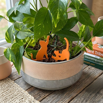 Cat Plant Stake Set | Houseplant Cat Parent Gift