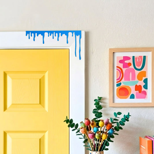 Liquid Paint Dripping Door Topper & Edge Trim