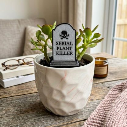Serial Plant Killer Tombstone Funny Plant Stakes
