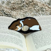 Custom Sleepy Cat Book Page Holder