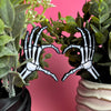 Skeleton Bone Heart Hands Plant Stakes for Houseplants