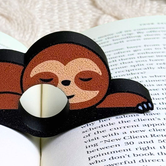 Sleepy Sloth Book Page Holder Ring