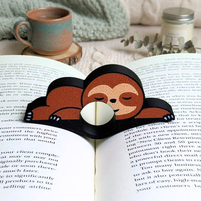Sleepy Sloth Book Page Holder Ring