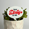 Talk Dirt-y to Me Plant Pun Funny Plant Stakes