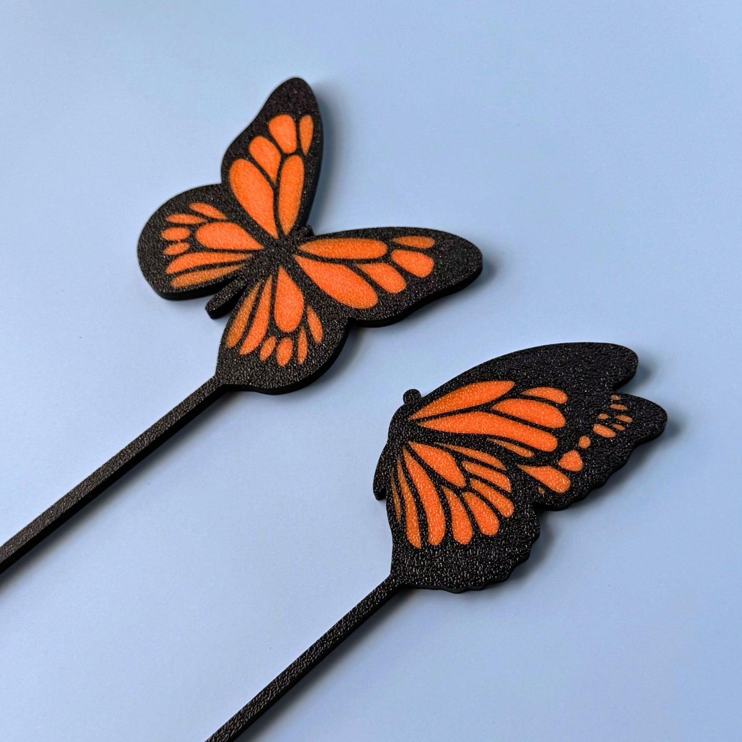 Custom Colorful Butterfly Plant Stake Set of 2 for Houseplants