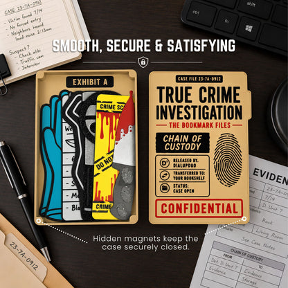 True Crime Bookmark Set | Magnetic Case Reader Gift