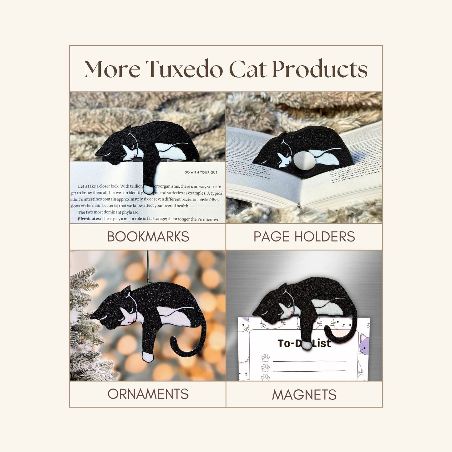 Tuxedo Cat Shelf Pet | Black and White Cat Shelf Decor