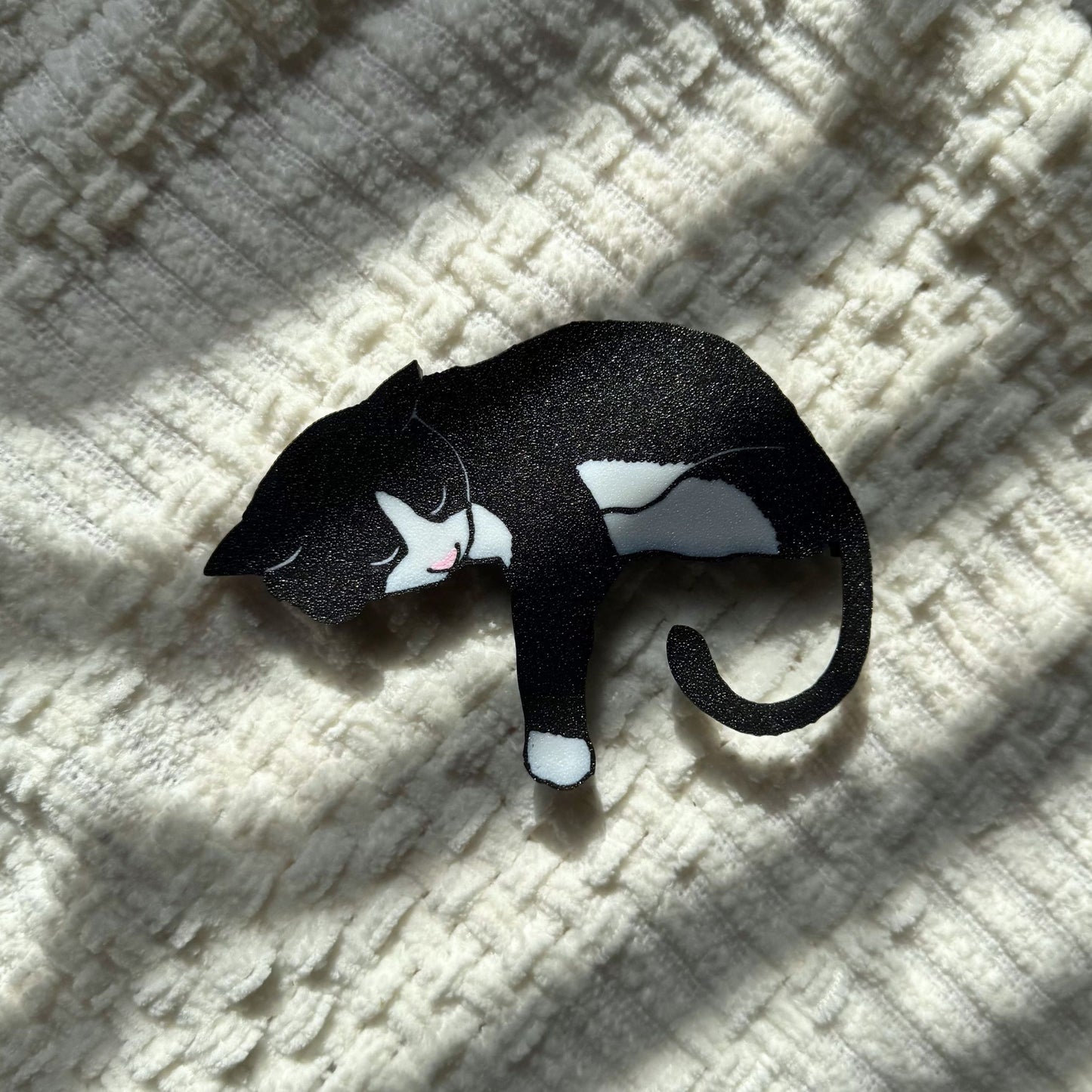 Tuxedo Cat Shelf Pet | Black and White Cat Shelf Decor
