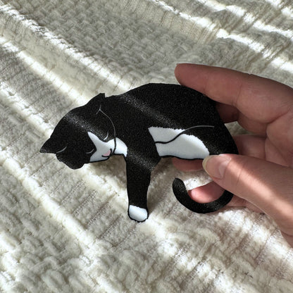 Tuxedo Cat Shelf Pet | Black and White Cat Shelf Decor