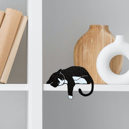 Tuxedo Cat Shelf Pet - Cat Theme Home Decor