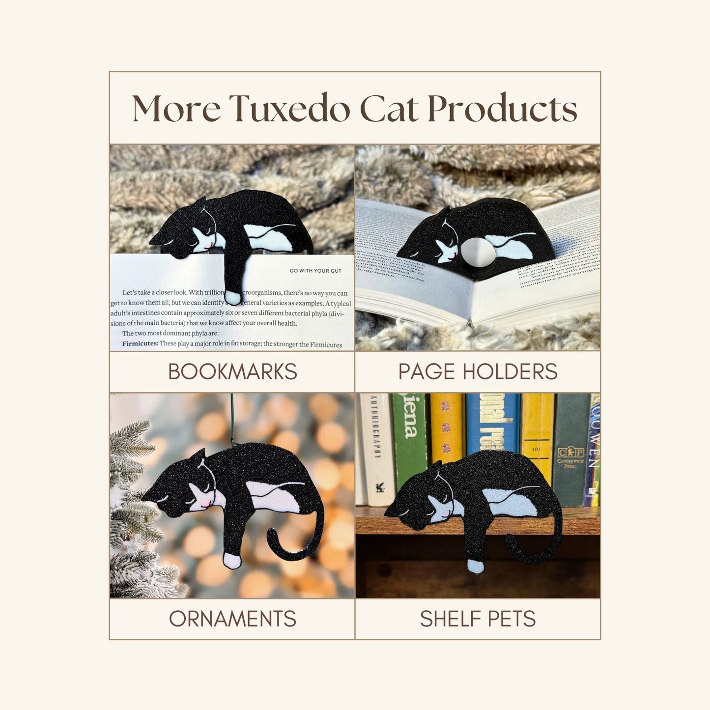 Adorable Tuxedo Cat Fridge Magnets