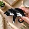 Tuxedo Cat Shelf Pet | Black and White Cat Lover Gift