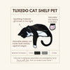 Tuxedo Cat Shelf Pet | Black and White Cat Lover Gift