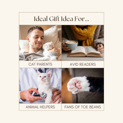 White Cat Bookmark | Sleepy Cat Reader Gift