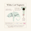 White Cat Fridge Magnets