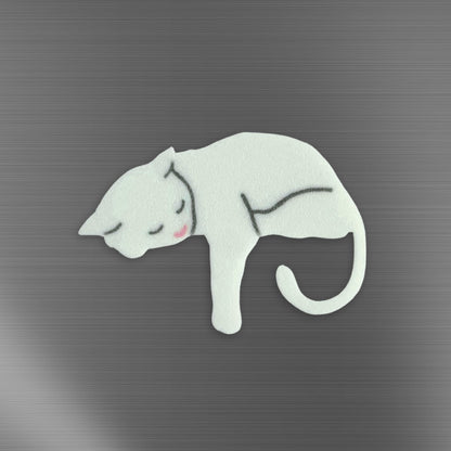 White Cat Fridge Magnets