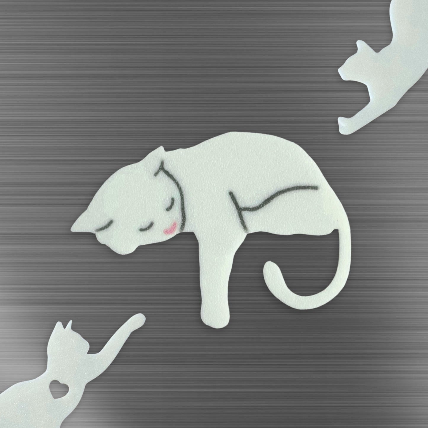 White Cat Fridge Magnets