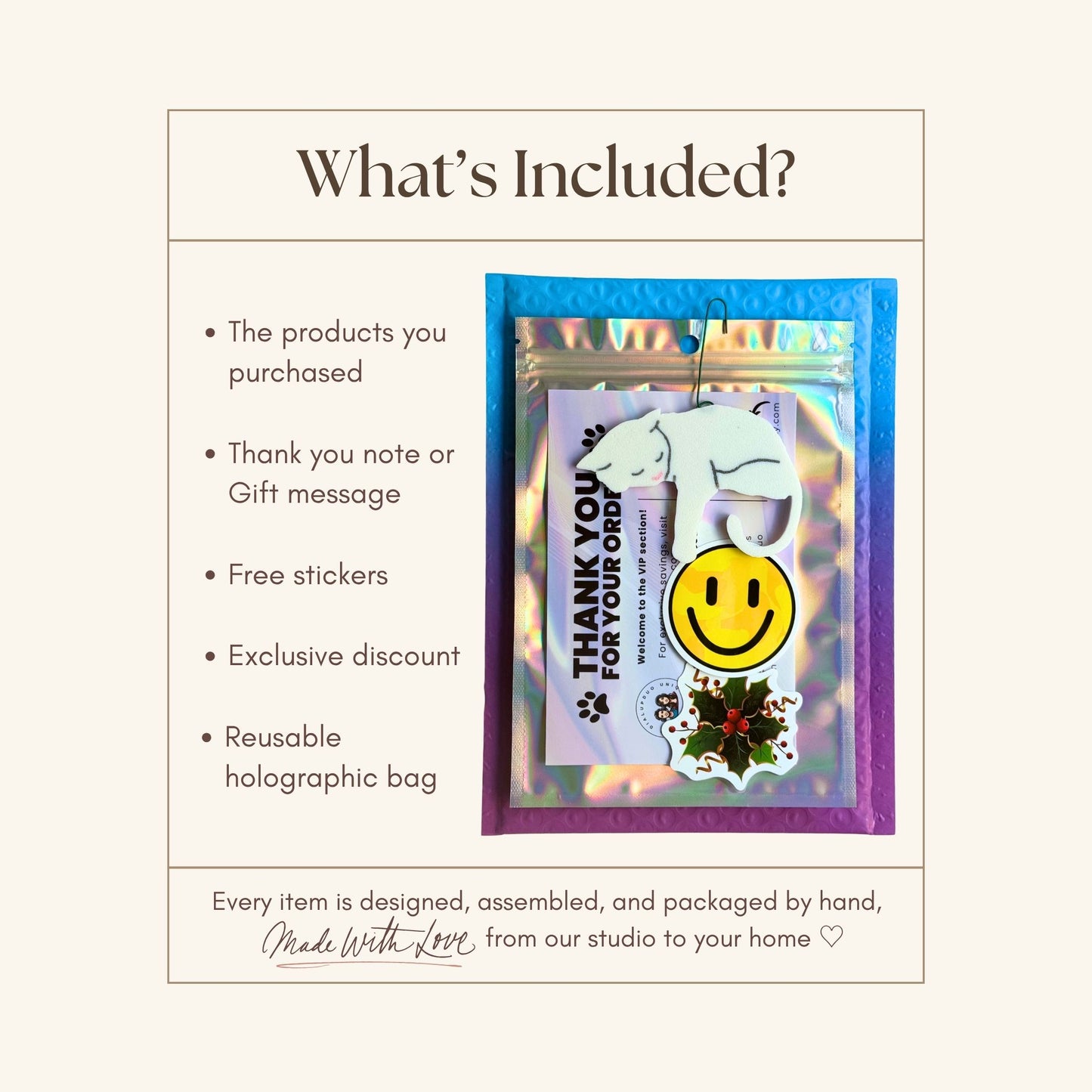 White Cat Ornament with Adorable Toe Beans