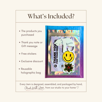 White Cat Ornament with Adorable Toe Beans