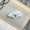 White Cat Book Page Holder Ring