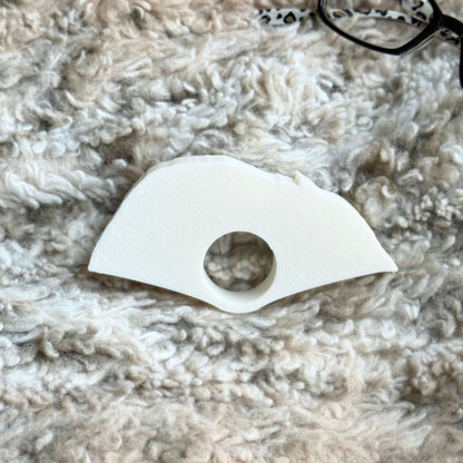 White Cat Book Page Holder Ring