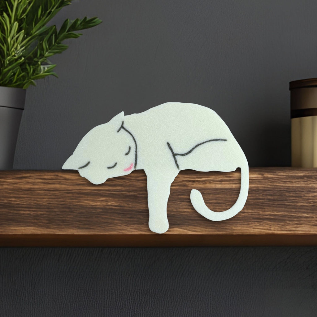 White Cat Shelf Pet - Cat Theme Home Decor