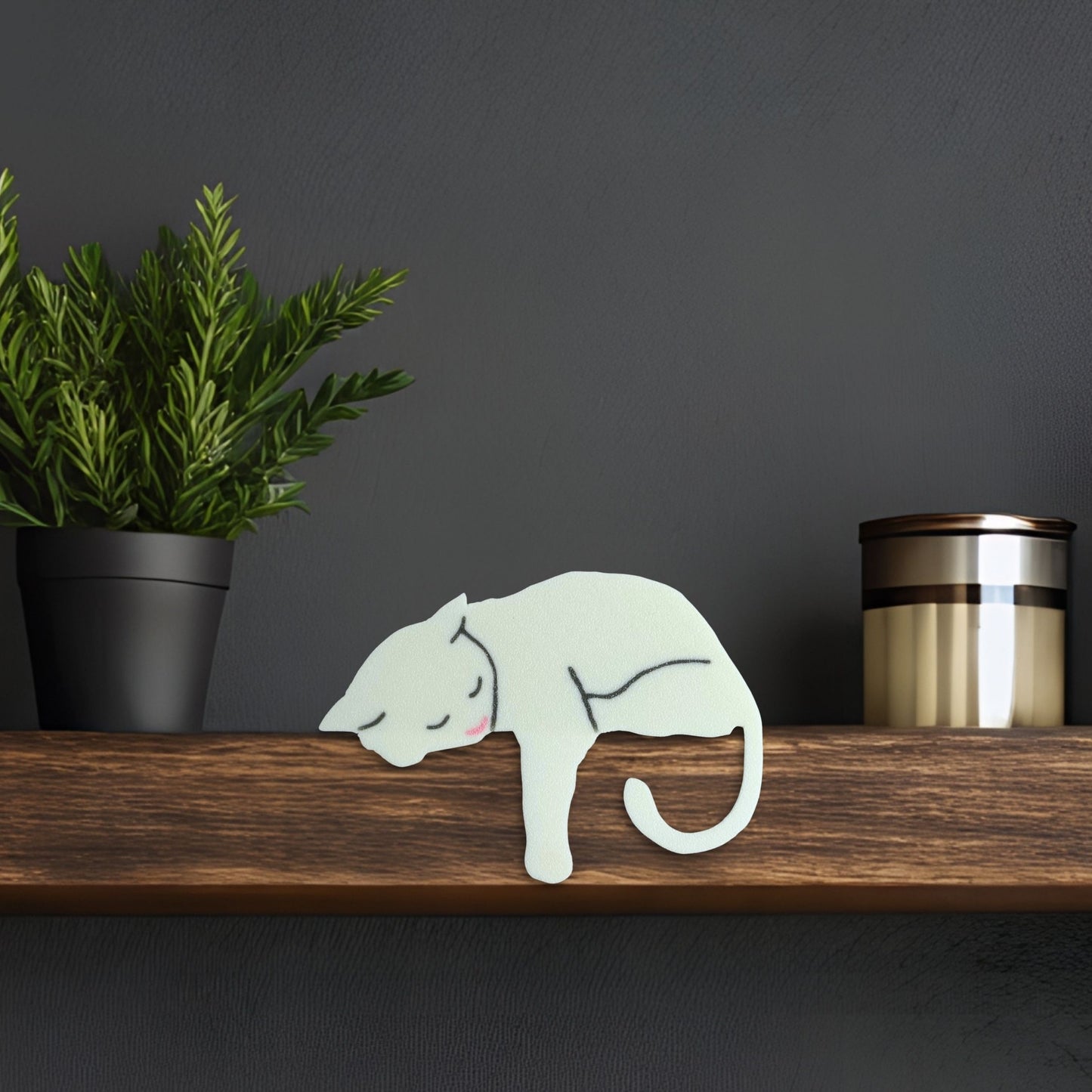 White Cat Shelf Pet - Cat Theme Home Decor