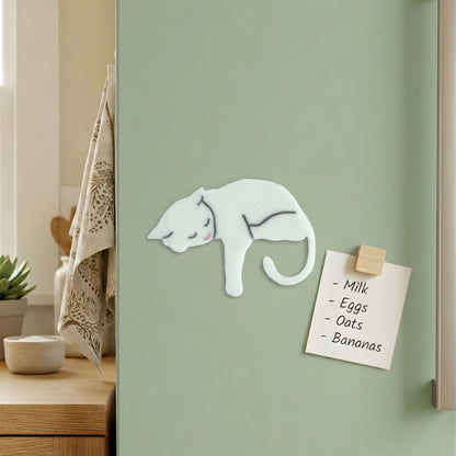 White Cat Fridge Magnets | Cat Lover Gift