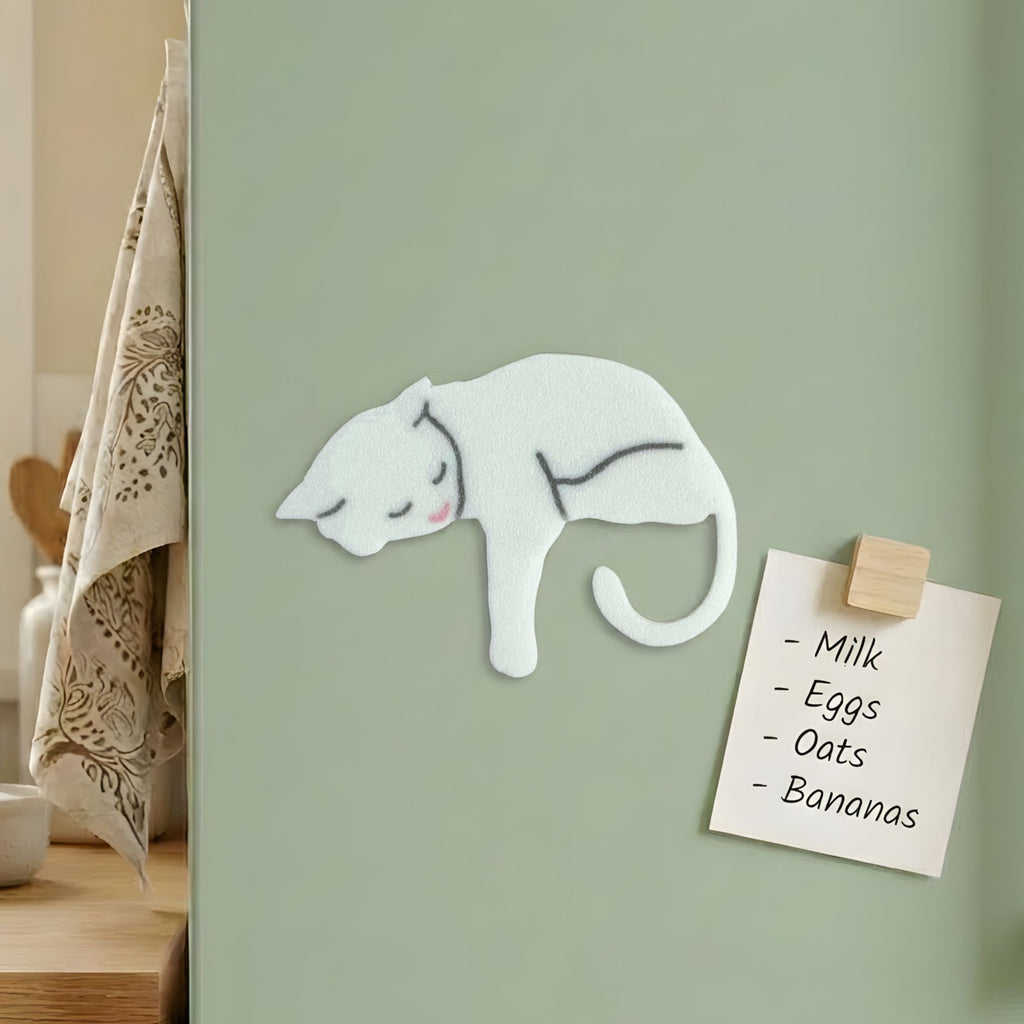 White Cat Fridge Magnets | Cat Lover Gift