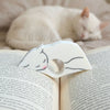 White Cat Book Page Holder | Reader Comfort Gift