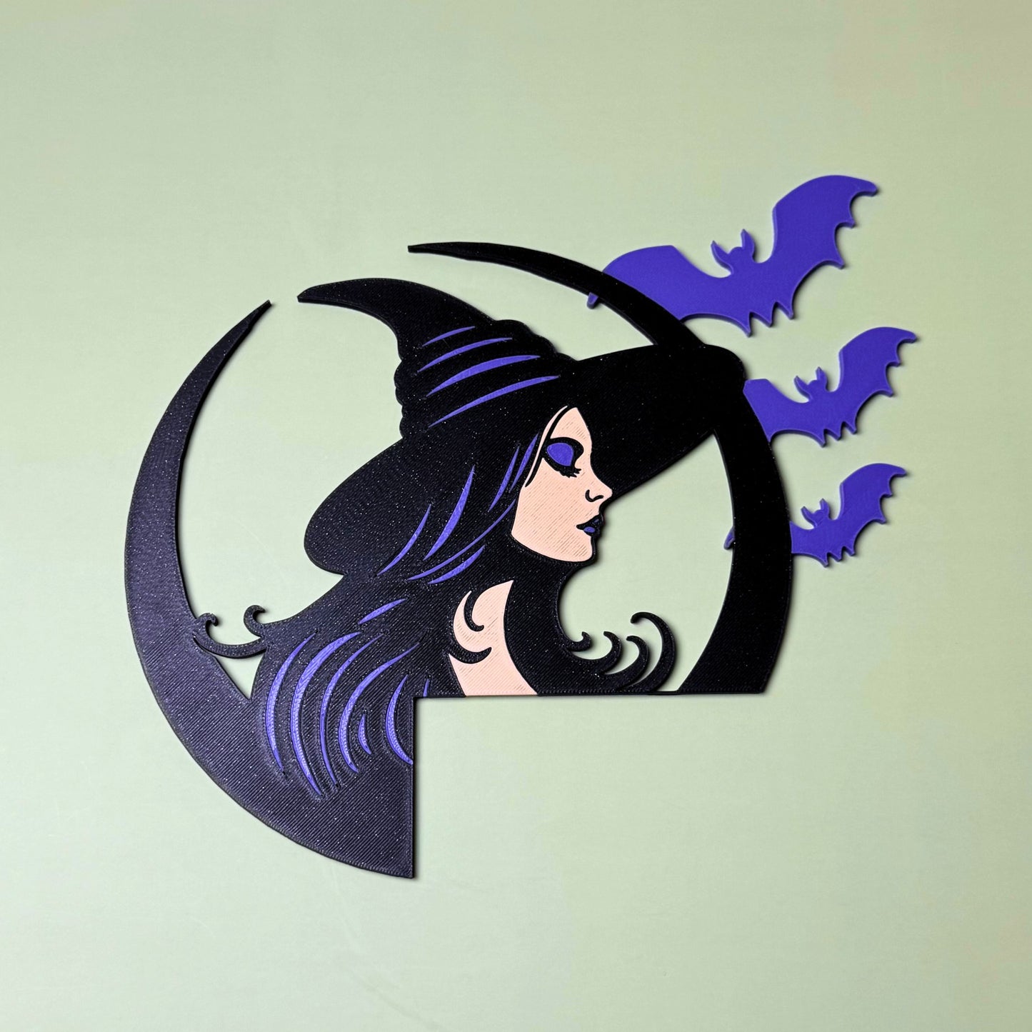 Witch Bat Door Corner Sign