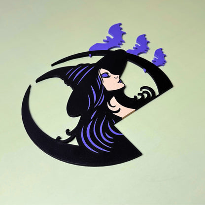 Witch Bat Door Corner Sign