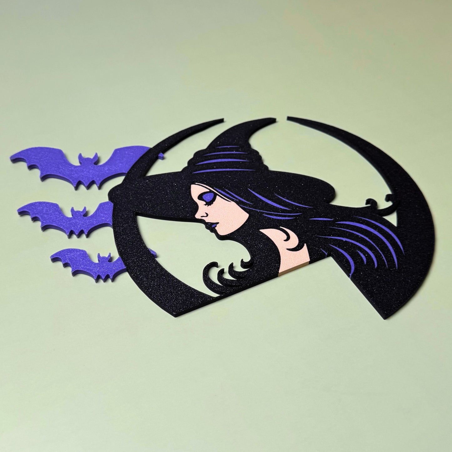 Witch Bat Door Corner Sign