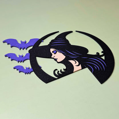 Witch Bat Door Corner Sign
