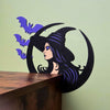 Witch Bat Door Corner Sign