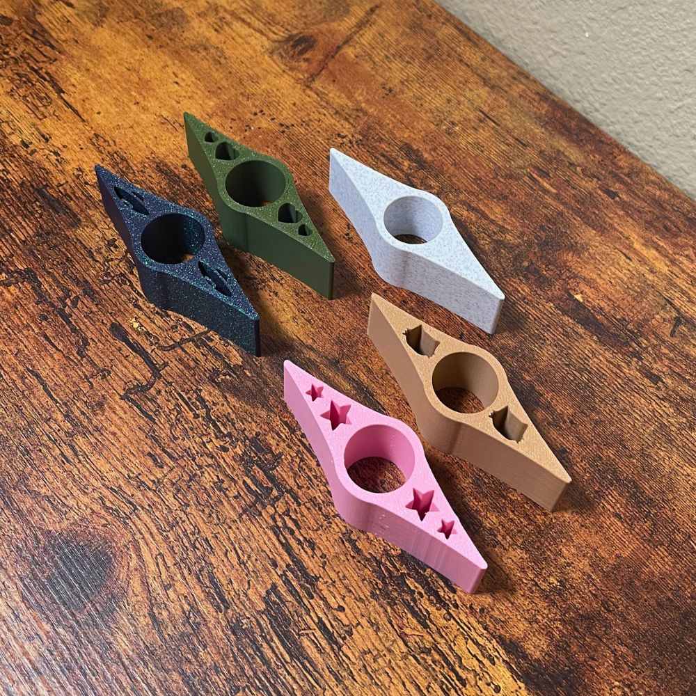5 variations of our book page holder collection with multiple cut out styles and colors to choose from