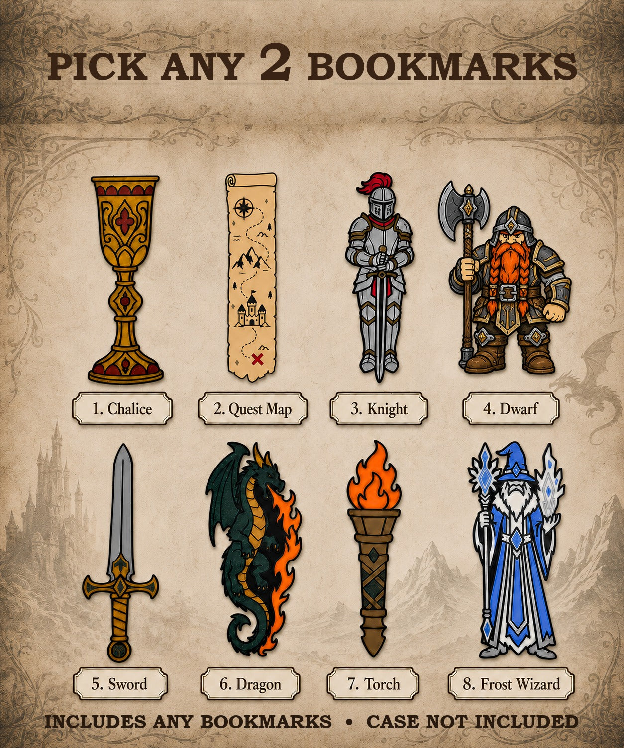 Fantasy Bookmark Set | Romantasy Reader Gift Set