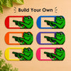 Build your own frog bookmark chart, six clip colors: red, blue, orange, purple, yellow, pink
