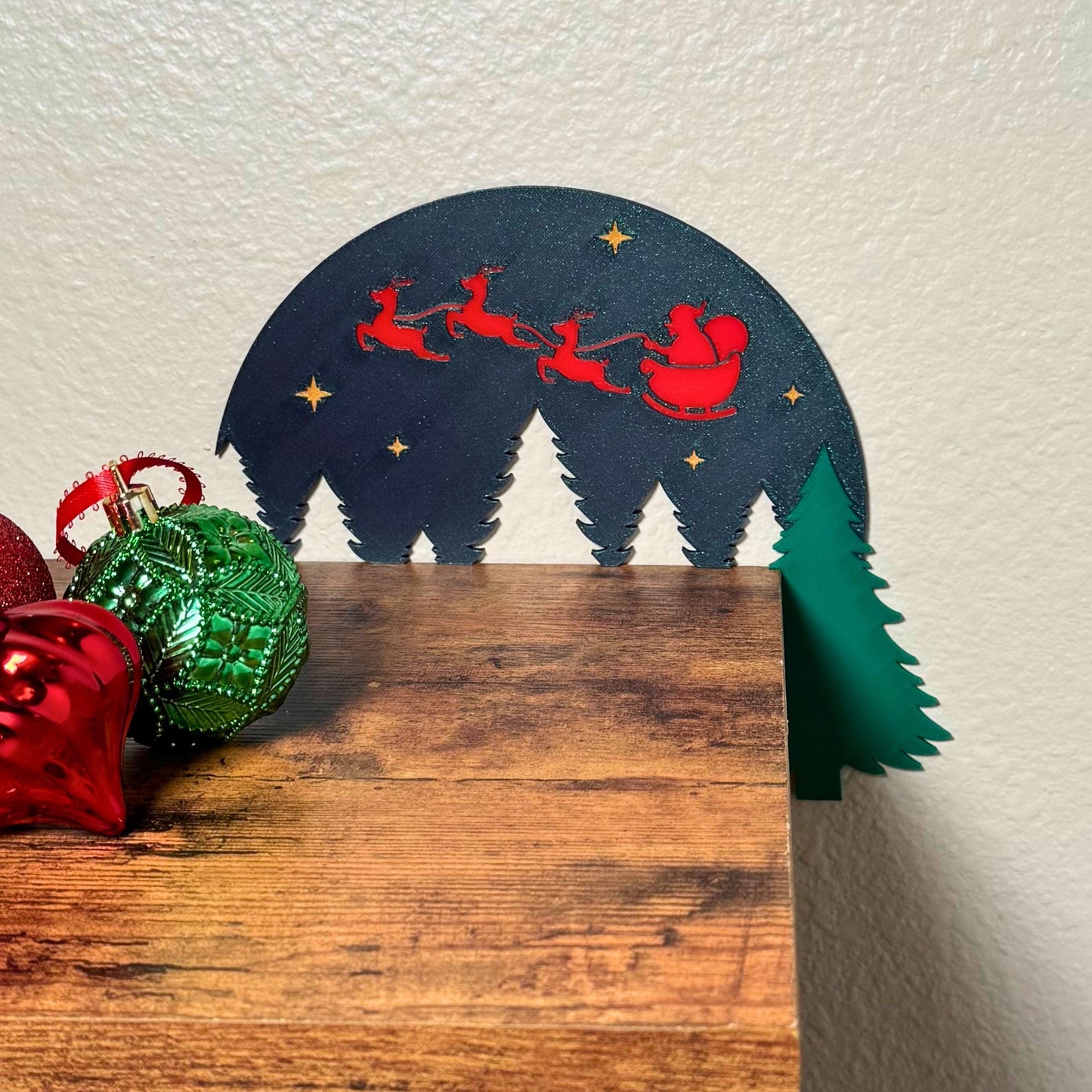 Santa Reindeer Wall Art | Christmas Door Frame Decor