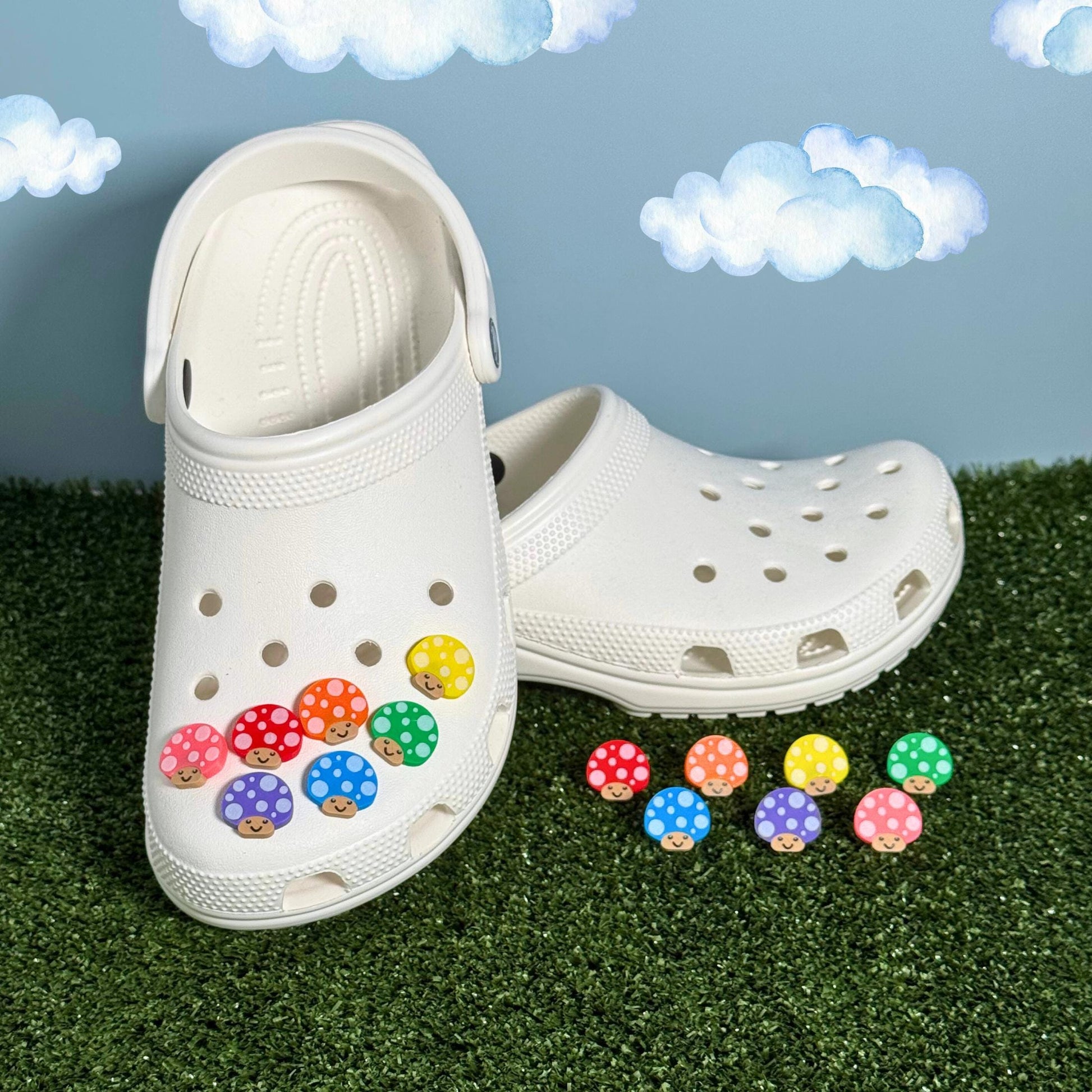 Mushroom Clog Charms | Stocking Stuffer Shoe Gift