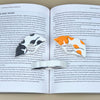 Cat Book Page Holder | Spotted White Cat Reader Gift