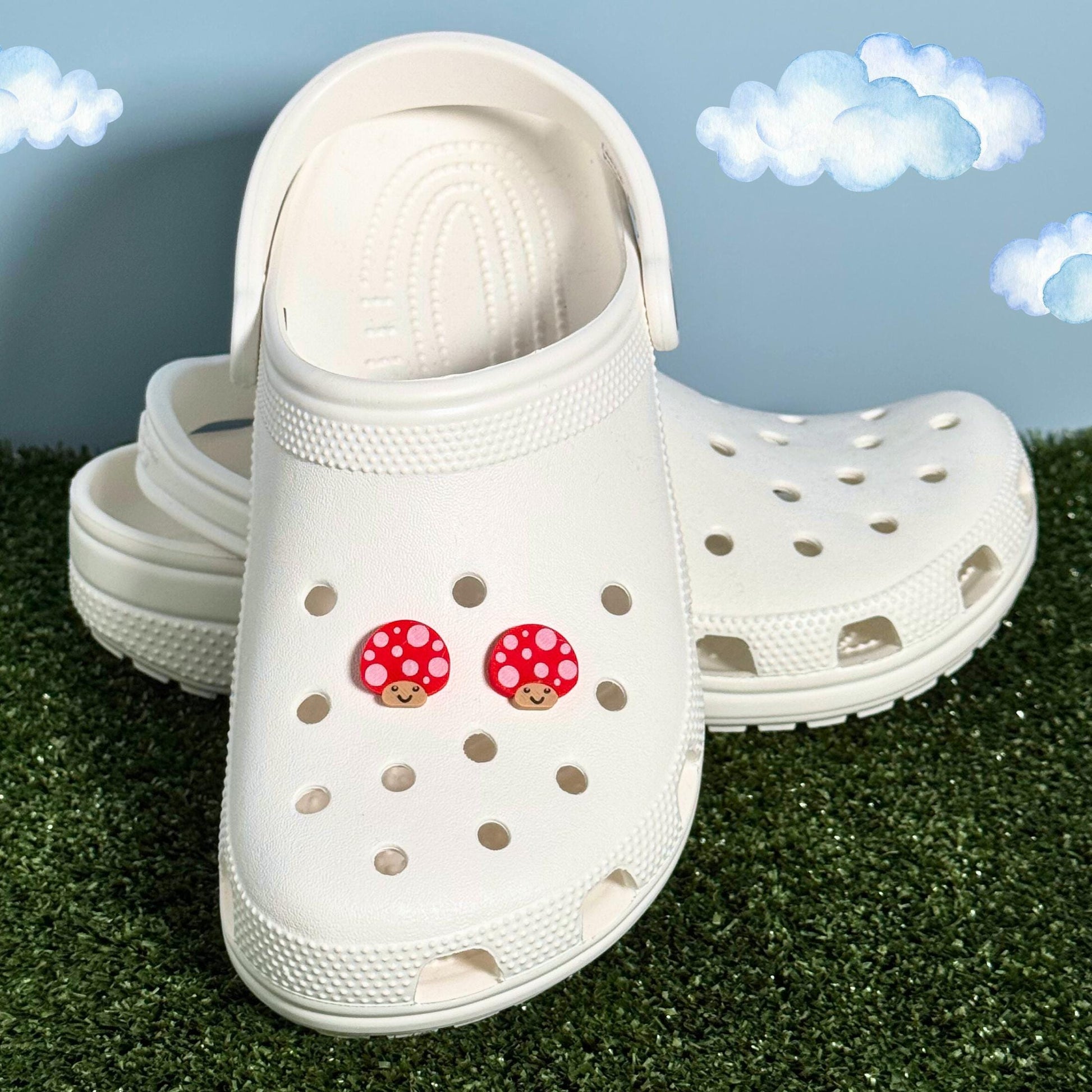 Mushroom Clog Charms | Stocking Stuffer Shoe Gift