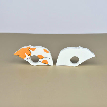 Cat Book Page Holder | Spotted White Cat Reader Gift