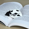 Cat Book Page Holder | Spotted White Cat Reader Gift
