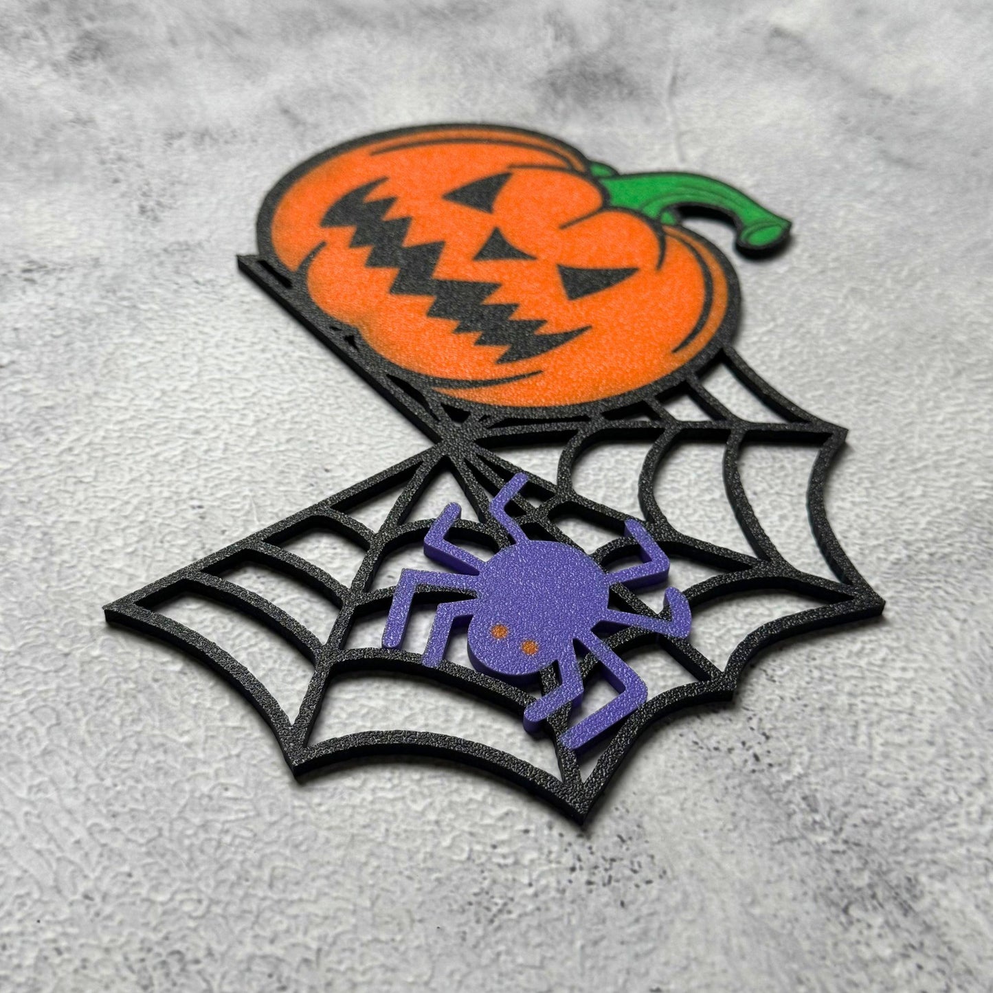 Pumpkin Spider Web Wall Art | Halloween Door Frame Decor
